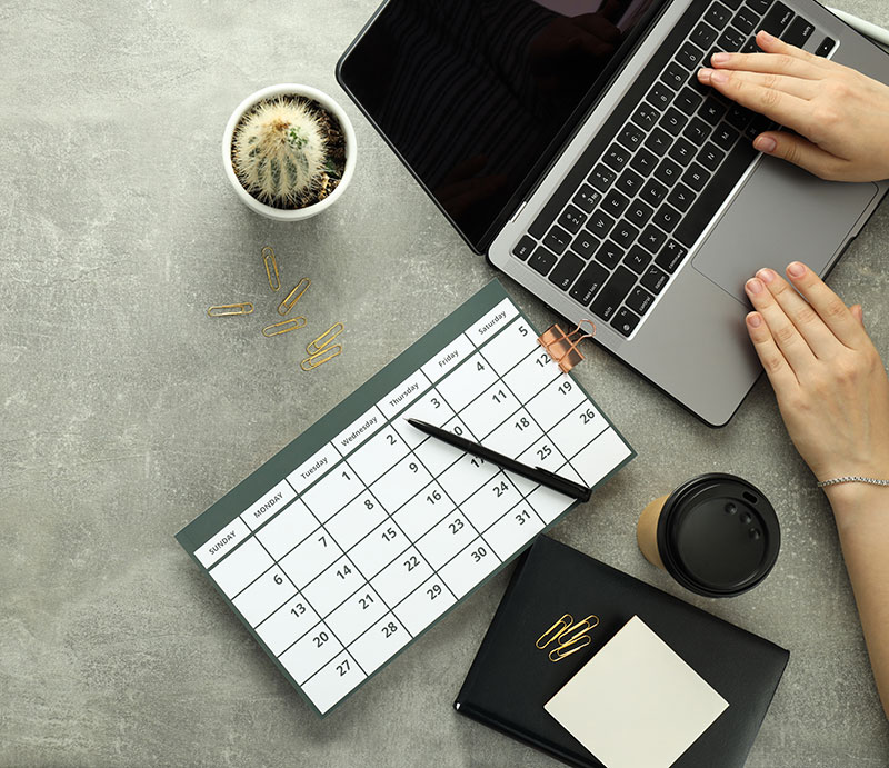 concept of event planning and work planning space